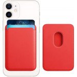 Wholesale PU Leather Magnetic Card Wallet Pouch Holder for iPhone 12 / 12 Pro / 12 Mini /12 Pro Max (Red)